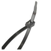 GB 45-308UVBSC Cable Tie, Double-Lock Locking, 6/6 Nylon, Black
